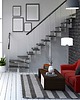 lampy podłogowe DRUCIANA DUŻA LAMPA STOJĄCA Z ABAŻUREM LOFT DO SALONU E27 LED 1