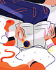 grafiki i ilustracje Book&coffee 3