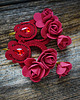 kolczyki soutache Bordowe kolczyki soutache z kwiatami 3