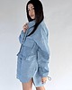 kurtki damskie Bluza/ kurtka koszulowa oversize denim light blue 2