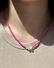 chokery Różowy choker z kwarcem 2