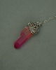 wisiory Wisiorek talizman różowy kryształ górski wire wrapping 1
