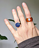 pierścionek z żywicy Masywny Pierścionek z Kamieniem Naturalnym  Chunky Jelly Ring 5