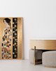 plakaty PLAKAT Gustav Klimt, portret obraz kobieta kwiaty 1