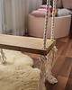 pokój dziecka - różne Huśtawka dębowa dla dzieci i dorosłych! STYL BOHO 80 x 25 cm. Prawdziwy dąb 1