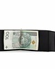 portfele męskie Portfel Skórzany Slim Wallet z Klipsem Banknotówka Jucht Czarny BW68 1