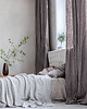 zasłony Lniane zasłony stonewashed - taupe melange 1