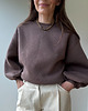 bluza bez kaptura damska Bluza Enjoyable choclate 1