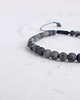 bransoletki z kamieni naturalnych Larvikit mat 4 mm bransoletka czarny sznurek 1