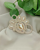 broszki Duża kryształowa broszka, ecru broszka soutache sutasz 1