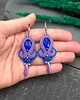 kolczyki soutache Kolczyki sutasz liliowo chabrowe wiosenne kolorowe lekkie Elisa 1