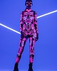 kombinezony damskie Rave Neon Flowers Illumination - Kombinezon z efektem UV 3