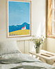 plakaty Islandia - kościół Reyniskirkja z czerwonym dachem - plakat fine art 1