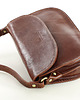 torby na ramię Skórzana torebka saddle bag półksiężyc sztywna skóra -brązowa 3