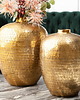 wazony Wazon waza Oriental metalowa młotkowany metal złota 33cm 1