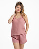 piżamy damskie Lniana piżama damska LUNA dusty pink 1