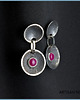 kolczyki srebrne Kolczyki srebrne fuchsia agate 3