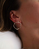 kolczyki srebrne WAVES singe BIG Circle / silver earrings 8