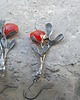 kolczyki wire wrapping Karneol  -  gałązki  - kolczyki 1