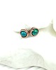 kolczyki wire wrapping Kolczyki sztyfty z chryzokolą 8