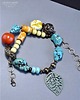 korale Boho style masywny kolorowy naszyjnik z minerałów handmade prezent z klasą 6