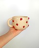 kubki Ceramiczny ręcznie robiony kubek w poziomki 1
