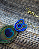 wisiory Peacock eye- wisior soutache z piórkiem 1