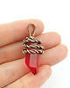 wisiory Wisiorek wire wrapping z malinowym kwarcem 2