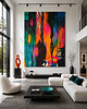 obrazy Duży obraz z reliefem  100x150cm 24h 5