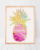 plakaty Złoty Ananas - Plakat z Owocem na ścianę 2