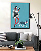 plakaty Zaczytany spacer z psem - plakat fine art 1