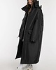 płaszcze damskie Parka Longline Hoodie Oversize czarna 7