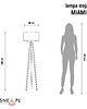lampy podłogowe Czarna lampa stojąca z miedzianym kloszem MIAMI MIRROR tripod trójnóg 3