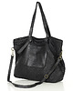 torby na ramię Torebka pleciona damska skórzany shopper bag -czarna 2