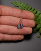 kolczyki wire wrapping Kolczyki przewlekane krople labradoryt wire wrapping 3