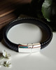 biżuteria męska Minimalistyczna męska bransoletka z ekoskóry 3