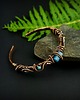 bransoletki wire wrapping Ozdobna bransoleta mankietowa z apatytem 6