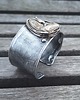 bransoletki wire wrapping Sfatygowany krzemień - bransoletka regulowana 1