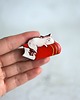 broszki Broszka malowana Miłośnik książek 2