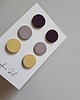 kolczyki - inne Małe kolczyki koła , żółte, minimalistyczne kolczyki skóra naturalna 4