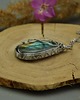 wisiory Duży wisior kolorowy labradoryt wire wrapping 5