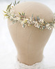 Ślubne ozdoby do włosów Delikatny wianek z suszonej gipsówki 3