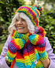 rękawiczki damskie Rękawiczki handmade ze sznureczkiem Tęcza 3