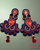 kolczyki soutache Granatowo czerwone kolczyki sutasz 3