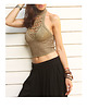 topy damskie Oliwkowy  top handmade 1
