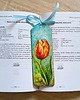 zakładki do książek Tulipany - Ręcznie malowana zakładka 2