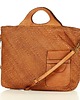 torby na ramię Torebka skórzana aktówka torba na laptop pleciona trapez - MARCO MAZZINI brąz 1