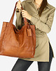 torby na ramię Duża torebka miejski shopper bag skóra naturalna brąz camel 2