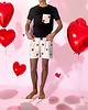 piżamy damskie Spodenki unisex do spania bokserki w walentynkowe serca 4