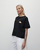 t-shirt damskie Bawełniana koszulka o luźnym kroju - Croissant black 2